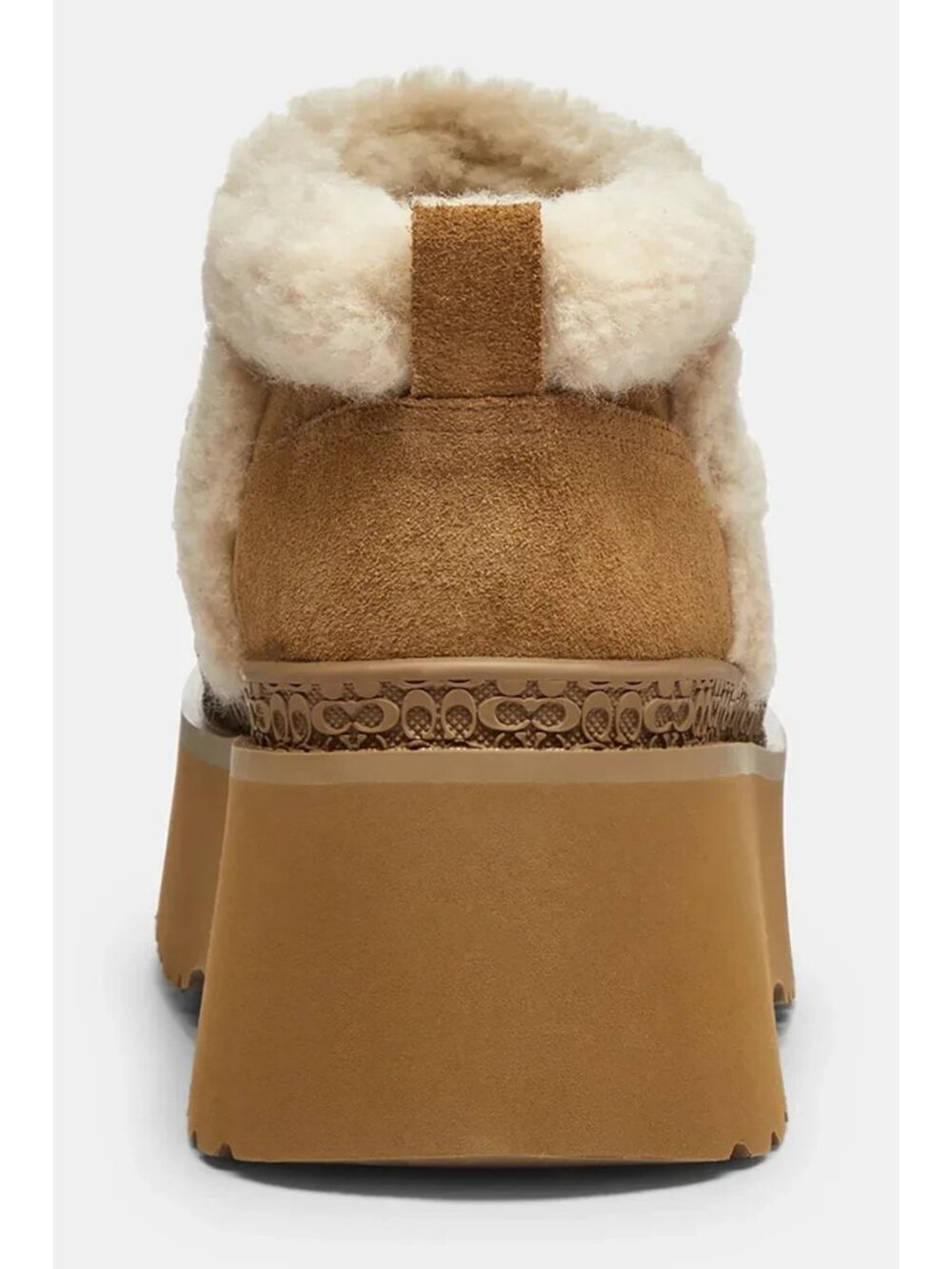 Coach Christina Signature Snow Booties Women's Size 11 Tobacco Suede Leather - Picture 4 of 5